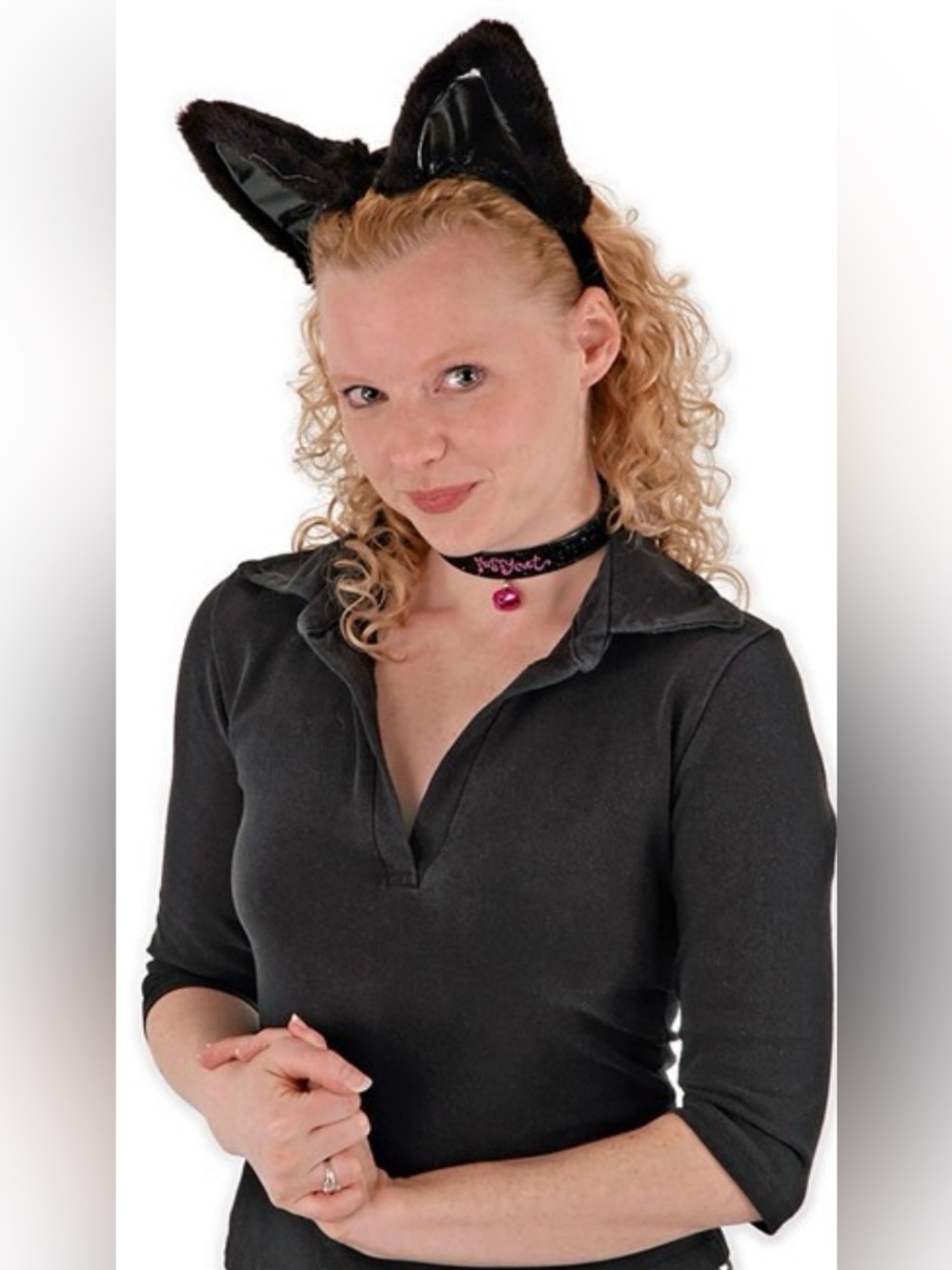NWT Elope black cat ears collar and tail set